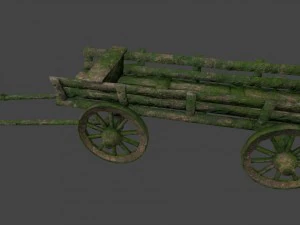 carro de madera Modelo 3D