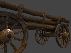 woodencart Modelo 3D