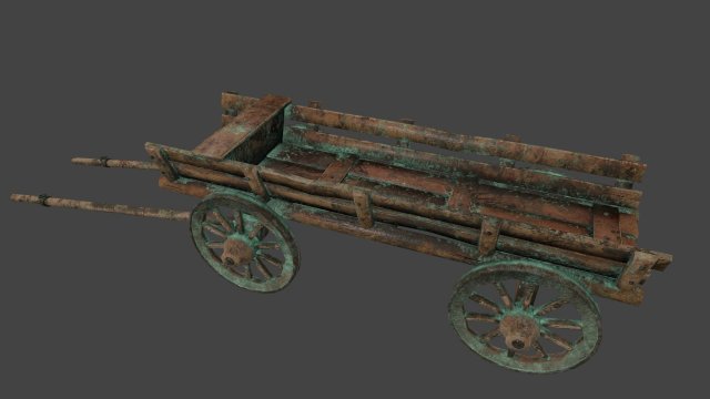 woodencart Modèle 3D .c4d .max .obj .3ds .fbx .stl .blend 
