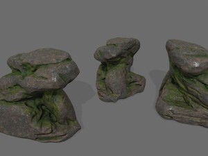rocks set 3D 模型