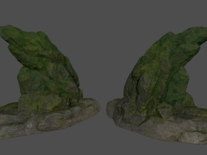 forest rocks Modèle 3D