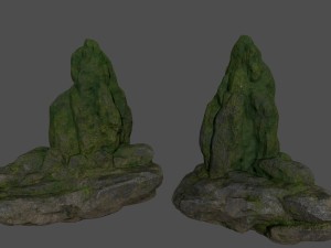 forest rocks Modèle 3D