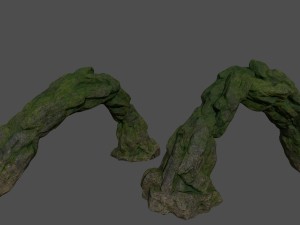 forest rocks Modèle 3D