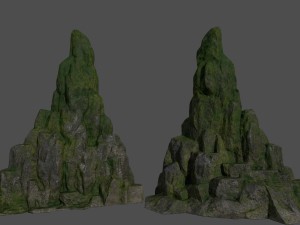 forest rocks Modèle 3D