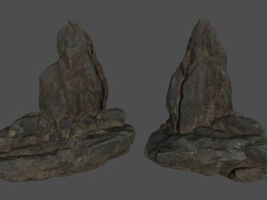 desert rocks set 3D Model