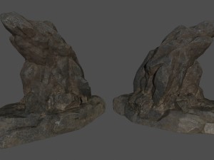 desert rocks set 3D Model