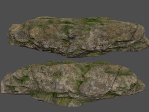 mossy rocks set 3D Model