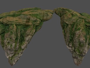 mossy rocks set 3D Model
