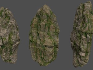 mossy rocks set 3D Model
