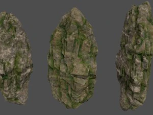 mossy rocks set 3D Model