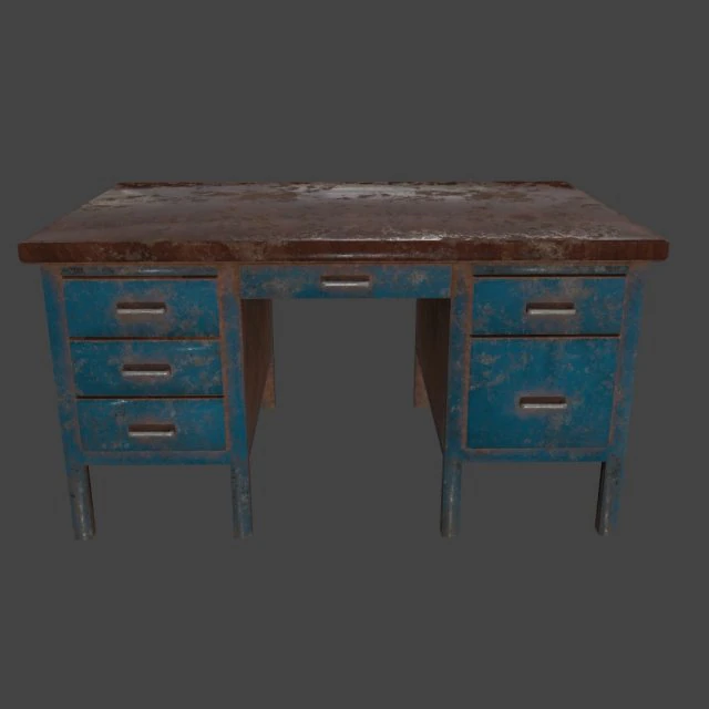 desk 2 3D Model .c4d .max .obj .3ds .fbx .stl .blend 