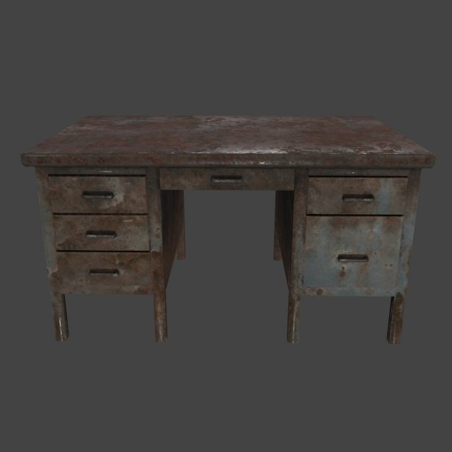 desk 3 3D Модель .c4d .max .obj .3ds .fbx .stl .blend 
