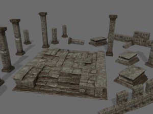 ruin set 3D Model