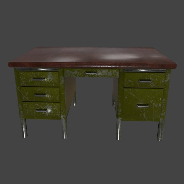 desk 3D 模型 .c4d .max .obj .3ds .fbx .stl .blend 