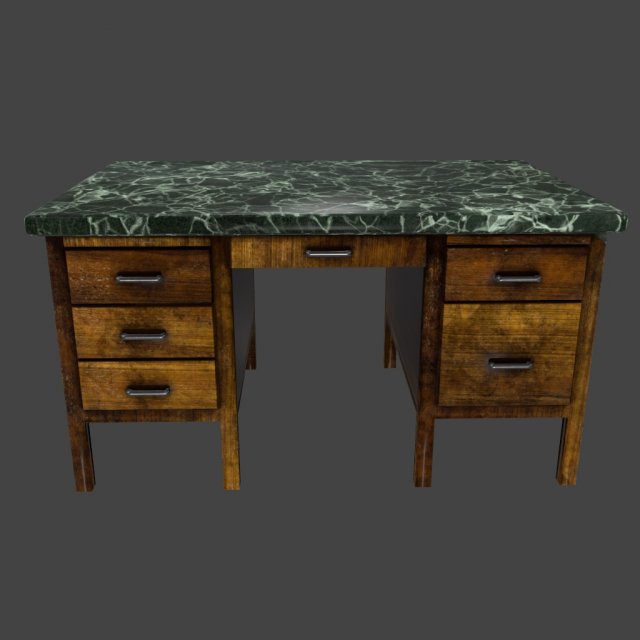 desk 3D 模型 .c4d .max .obj .3ds .fbx .stl .blend