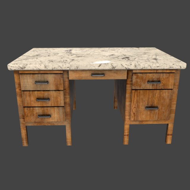 desk 3D Model .c4d .max .obj .3ds .fbx .stl .blend 