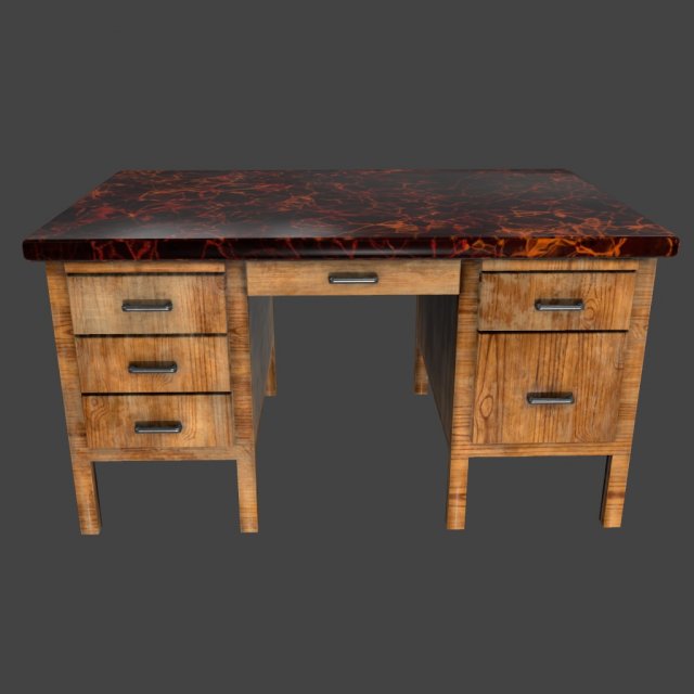 desk 3D Modell .c4d .max .obj .3ds .fbx .stl .blend 