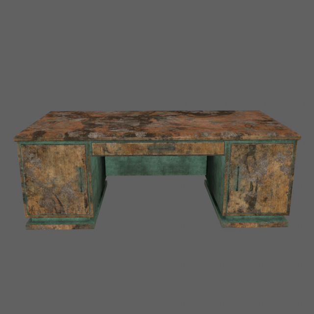 desk Model 3D .c4d .max .obj .3ds .fbx .stl .blend 