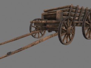 woodencart Model 3D
