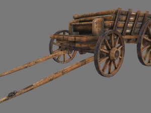woodencart 3D मॉडल