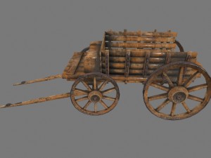 woodencart Modelo 3D