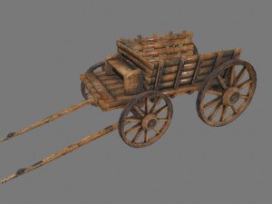 woodencart Modelo 3D