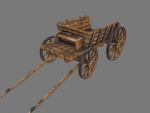 woodencart Modelo 3D