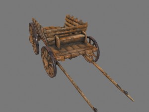 woodencart Modelo 3D