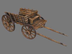 woodencart Modelo 3D