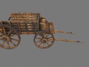 woodencart Modelo 3D