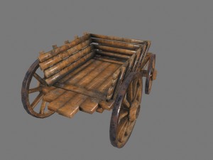 woodencart Modelo 3D
