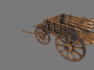 woodencart Modelo 3D