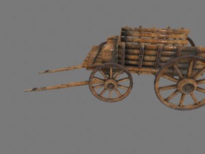 woodencart Modelo 3D