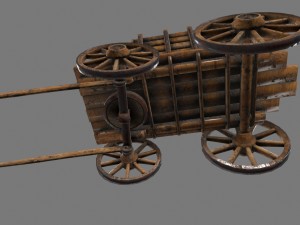 woodencart Modelo 3D