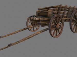 woodencart 3D मॉडल