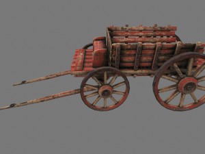 woodencart 3D 모델