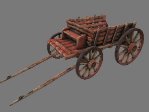 woodencart 3D 모델
