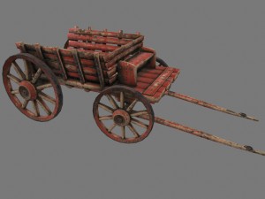 woodencart 3D 모델