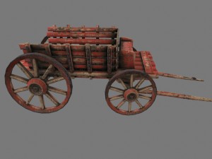 woodencart 3D 모델