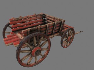 woodencart 3D 모델