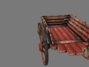 woodencart 3D 모델