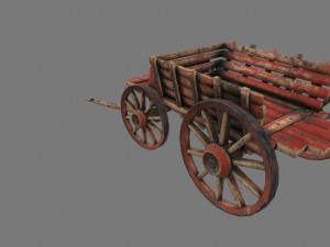 woodencart 3D 모델