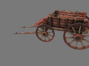 woodencart 3D 모델