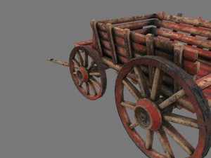 woodencart 3D 모델