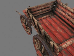 woodencart 3D 모델