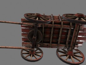 woodencart 3D 모델
