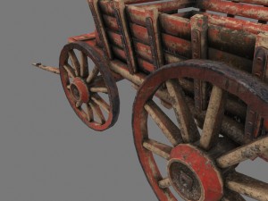 woodencart 3D 모델