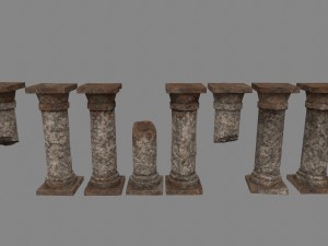 pillar set 3Dモデル