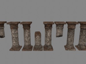 pillar set 3D Модель