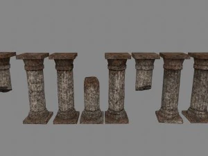 pillar set 3D Model